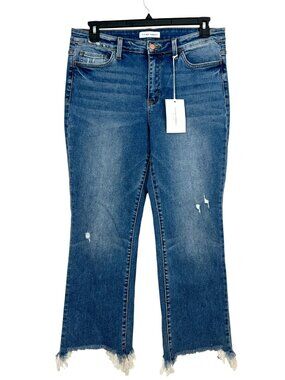 Flying Monkey Straight Leg Raw Hem Jeans Size 32 New